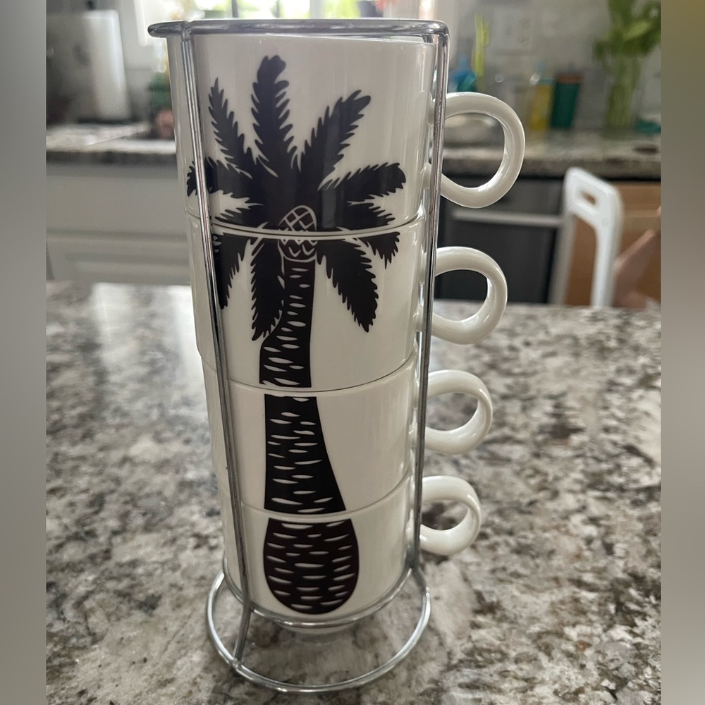 Palm Tree Stacking Espresso Cups